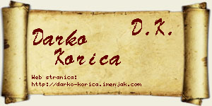 Darko Korica vizit kartica